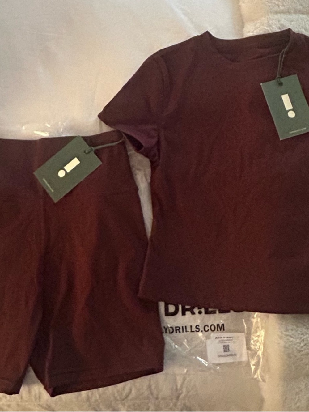 Daily Drills Maroon Two-Piece Top & Skirt Set